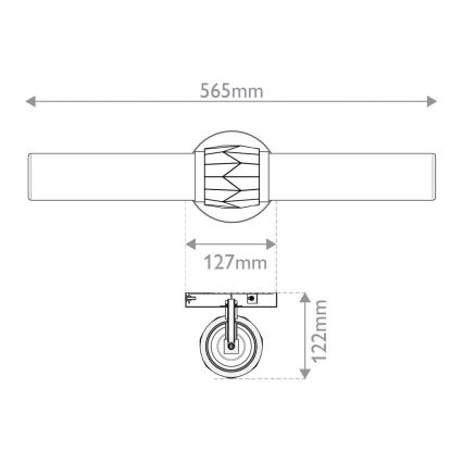 Hinkley - Vägglampa för badrum ELLISON 2xE27/40W/230V IP44 guld