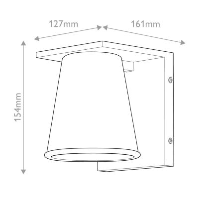 Hinkley - LED vägglampa för utomhusbruk HANS 1xGU10/8W/230V IP44 svart