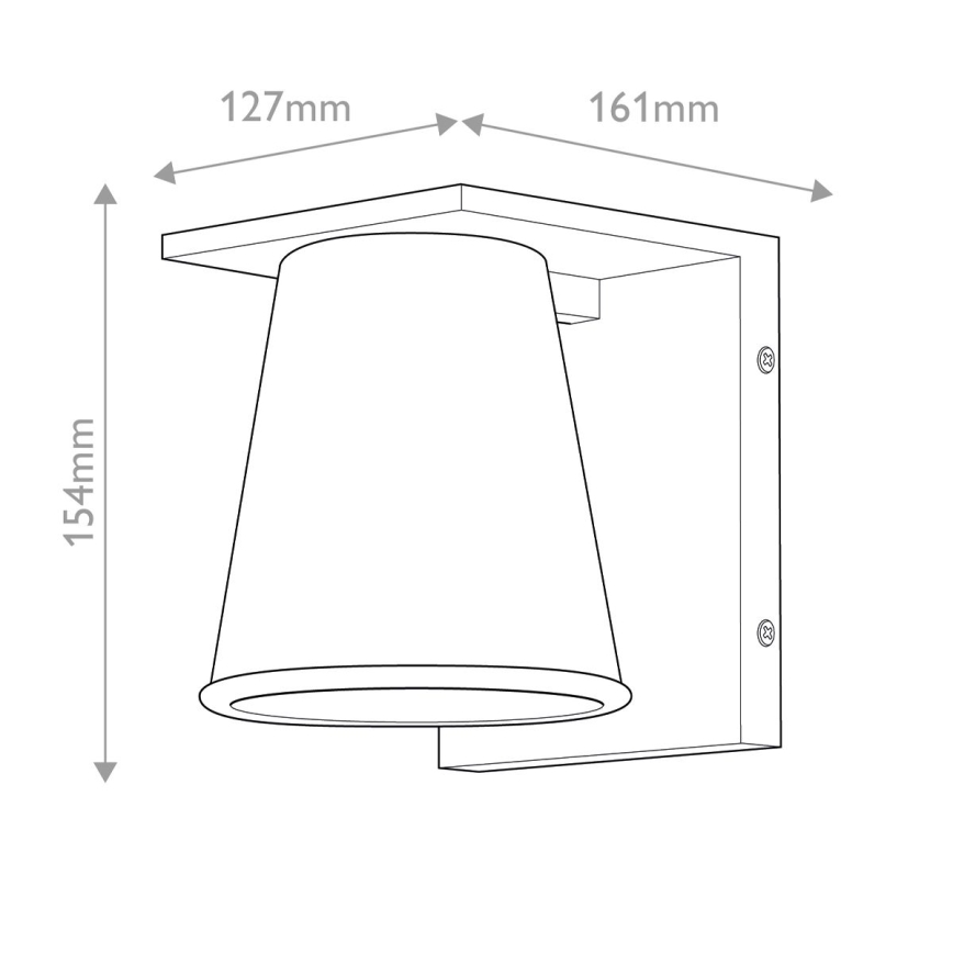 Hinkley - LED vägglampa för utomhusbruk HANS 1xGU10/8W/230V IP44 svart