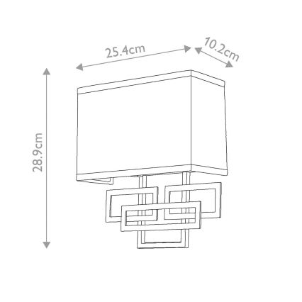 Hinkley - Vägglampa LANZA 2xE14/60W/230V matt krom