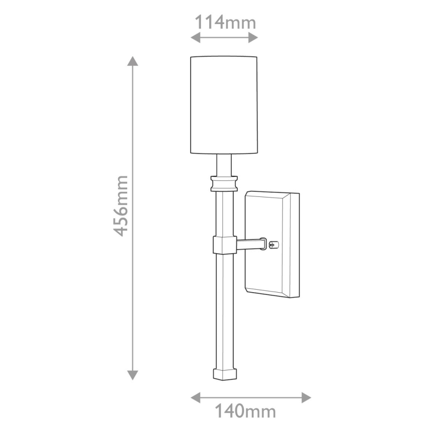 Hinkley - Vägglampa MOORE 1xE14/40W/230V guldfärgad