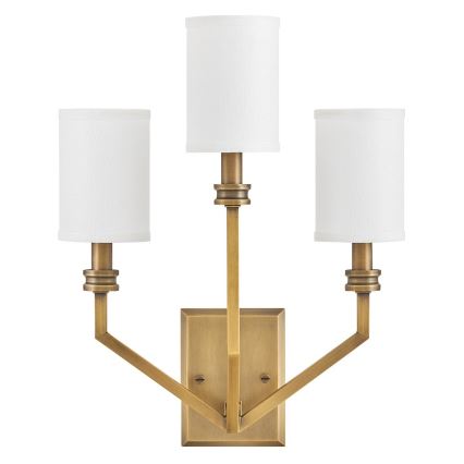 Hinkley - Vägglampa MOORE 3xE14/40W/230V guld