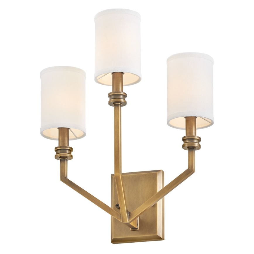 Hinkley - Vägglampa MOORE 3xE14/40W/230V guld