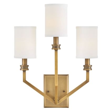 Hinkley - Vägglampa MOORE 3xE14/40W/230V guld