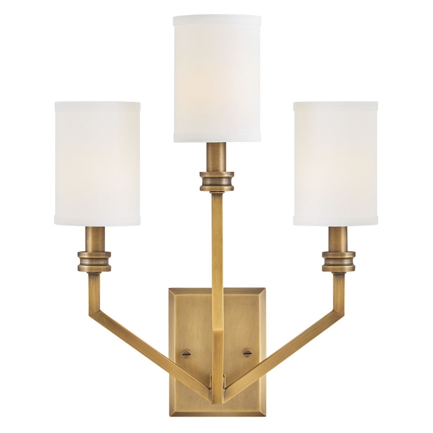 Hinkley - Vägglampa MOORE 3xE14/40W/230V guld