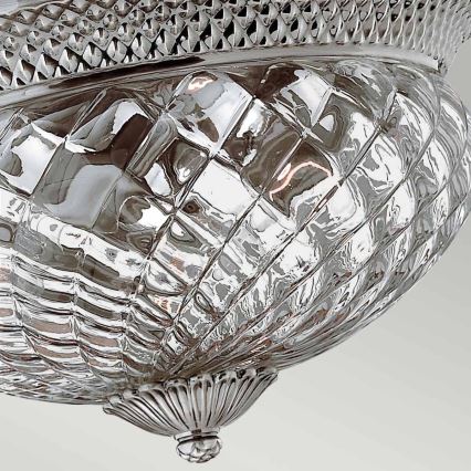Hinkley - Taklampa PLANTATION 3xE27/60W/230V silver