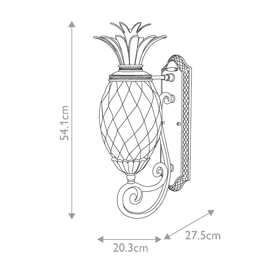 Hinkley - Vägglampa PLANTATION 1xE27/40W/230V brons