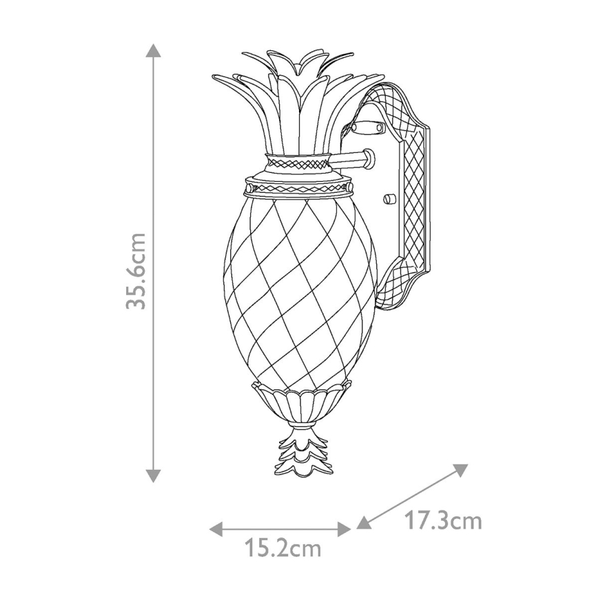 Hinkley - Vägglampa för utomhusbruk PLANTATION 1xE27/40W/230V IP44 brons
