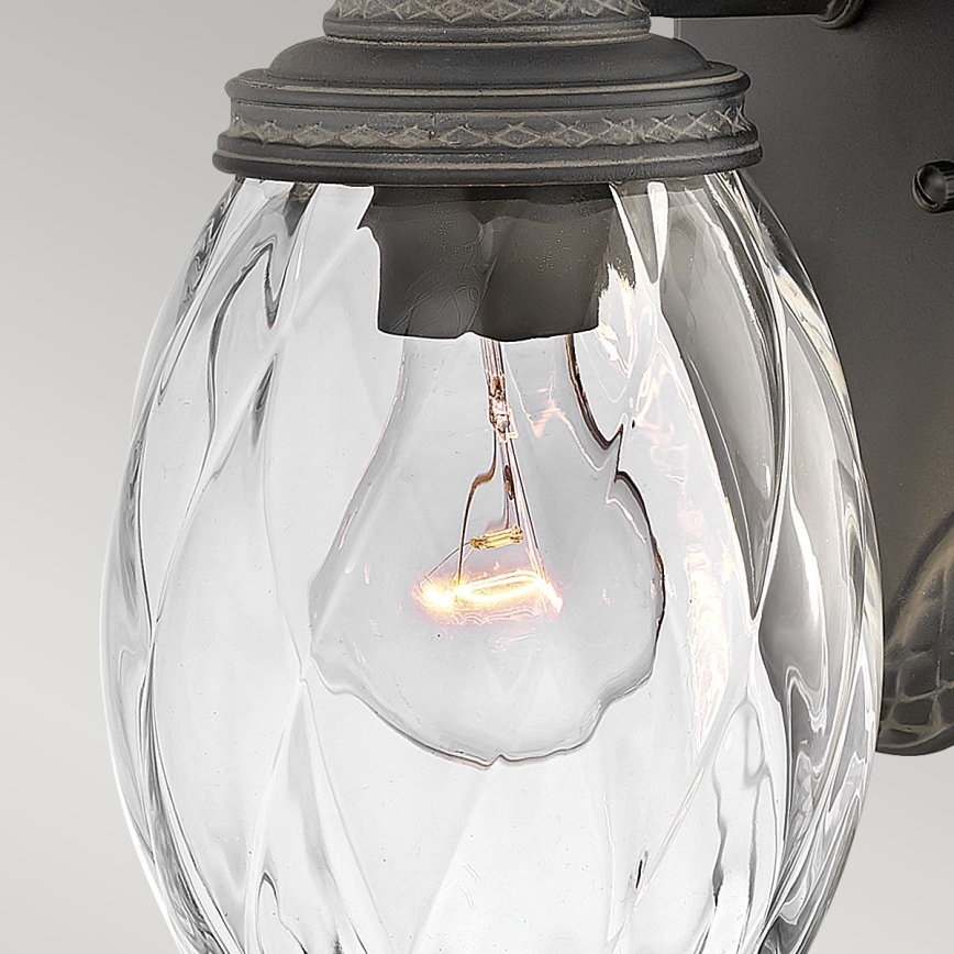 Hinkley - Vägglampa för utomhusbruk PLANTATION 1xE27/40W/230V IP44 svart