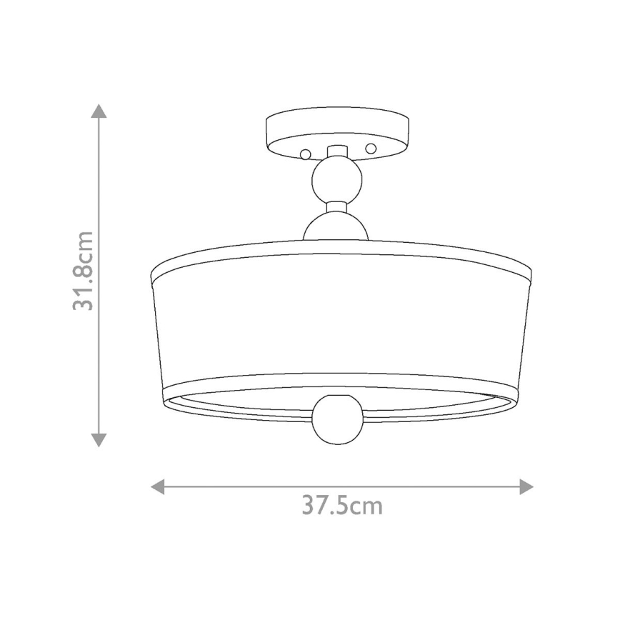 Hinkley - Ytmonterad taklampa ZELDA 3xE27/60W/230V blank krom