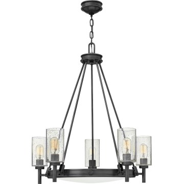 Hinkley - Ljuskrona med kedja COLLIER 5xE27/40W/230V Ø 68,5 cm svart