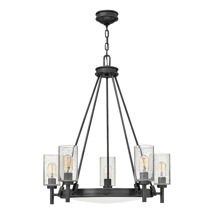 Hinkley - Ljuskrona med kedja COLLIER 5xE27/40W/230V Ø 68,5 cm svart