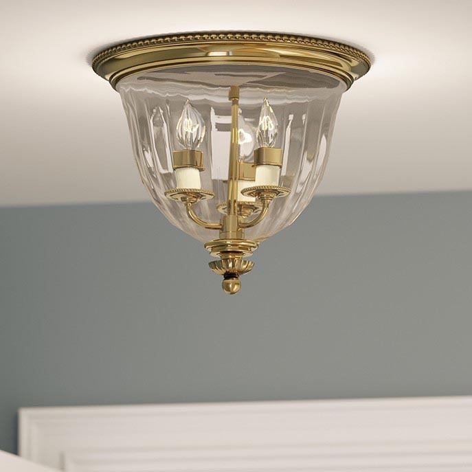 Hinkley - Taklampa CAMBRIDGE 3xE14/60W/230V gyllene