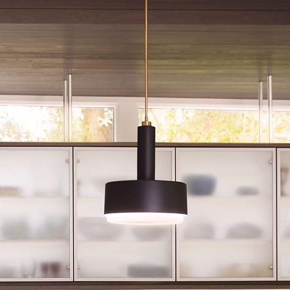 Hinkley - Takpendel med stång CEDRIC 2xE27/60W/230V Ø 33 cm guld/svart