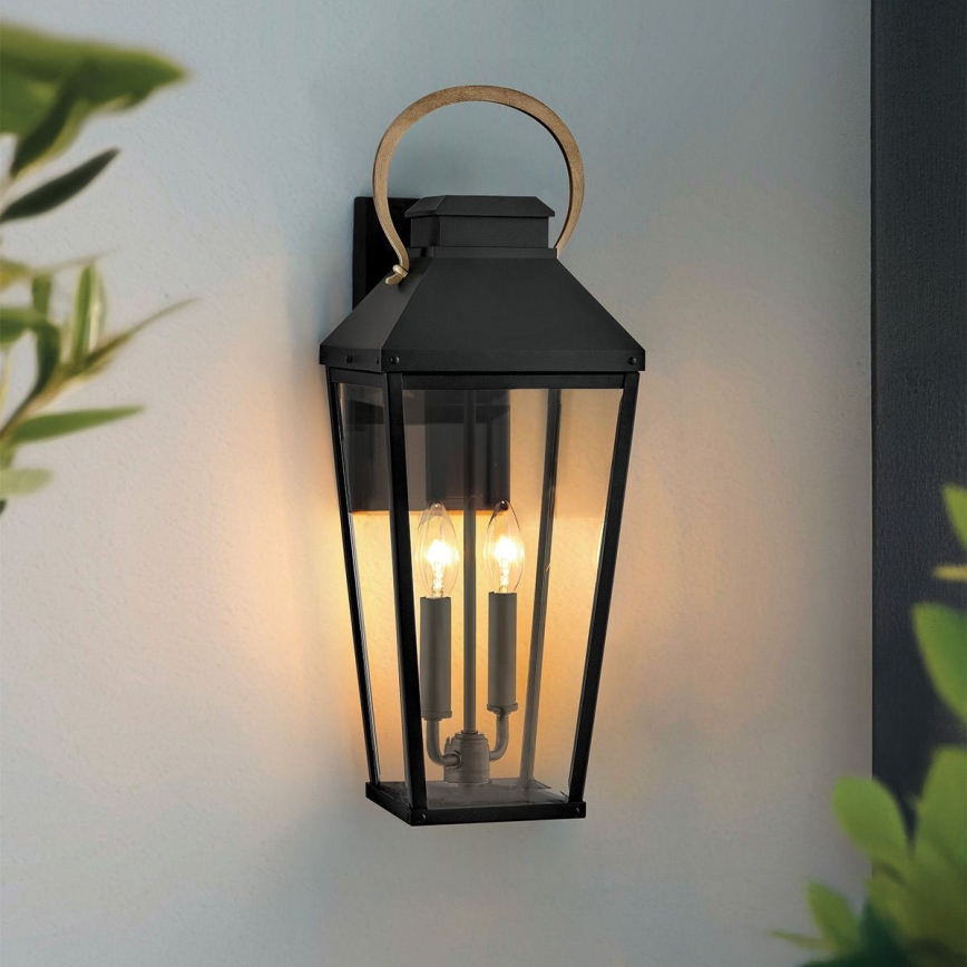 Hinkley - Utomhus vägglampa DAWSON L 2xE14/40W/230V IP44 svart