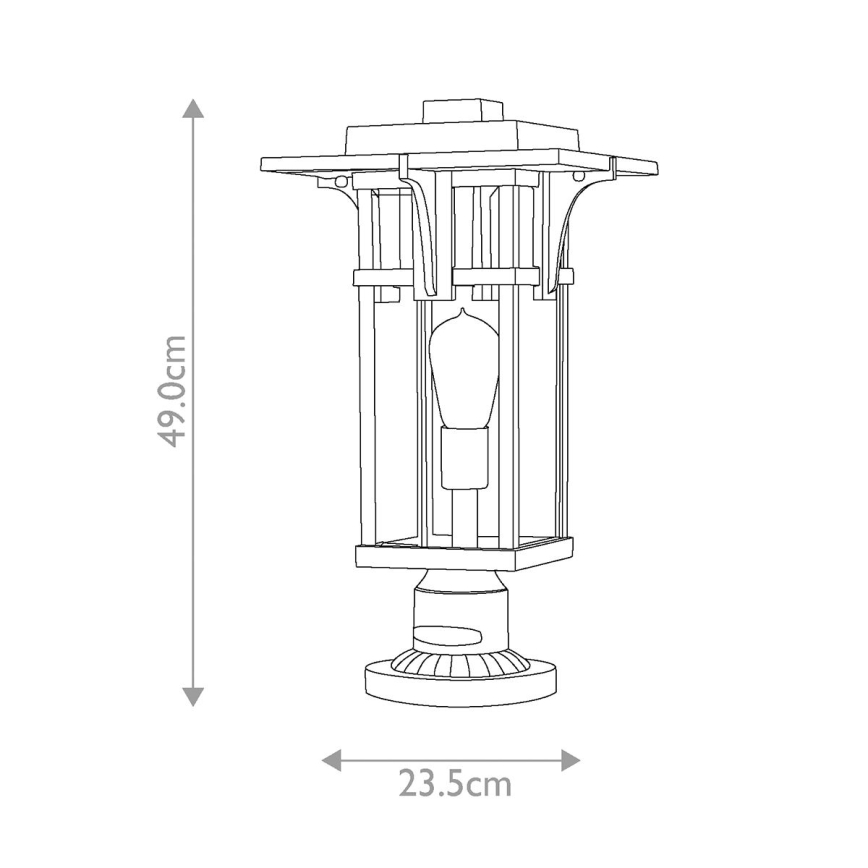 Hinkley - Utomhuslampa MANHATTAN 1xE27/100W/230V IP44 svart