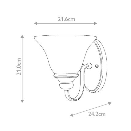 Hinkley - Vägglampa CELLO 1xE27/60W/230V