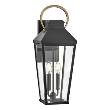 Hinkley - Vägglampa för utomhusbruk DAWSON 2xE14/40W/230V IP44 svart