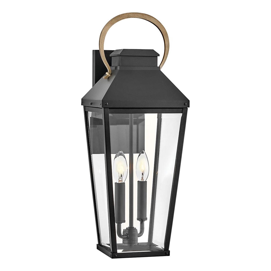 Hinkley - Vägglampa för utomhusbruk DAWSON 2xE14/40W/230V IP44 svart