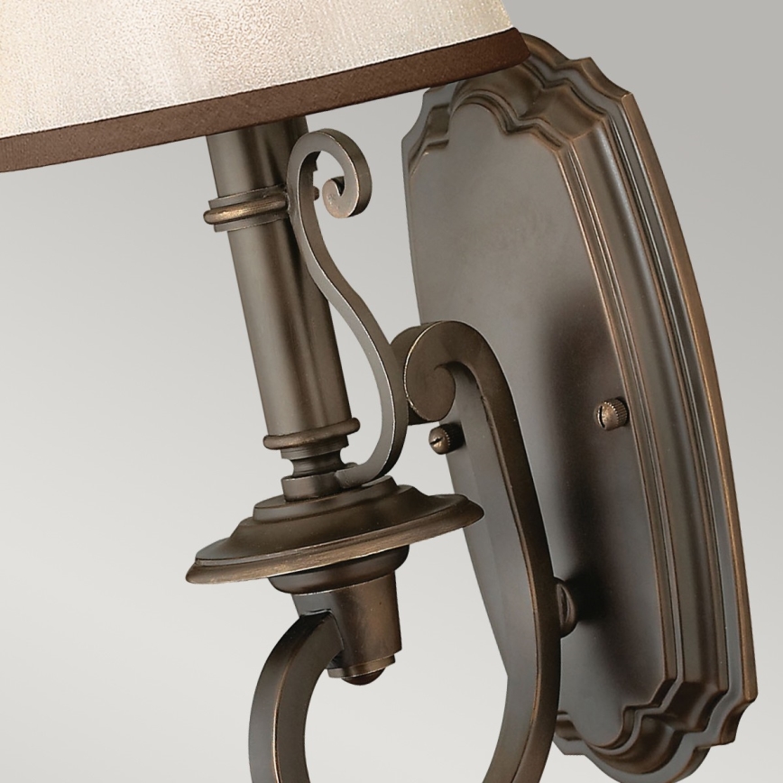 Hinkley - Vägglampa PLYMOUTH 1xE14/60W/230V brons
