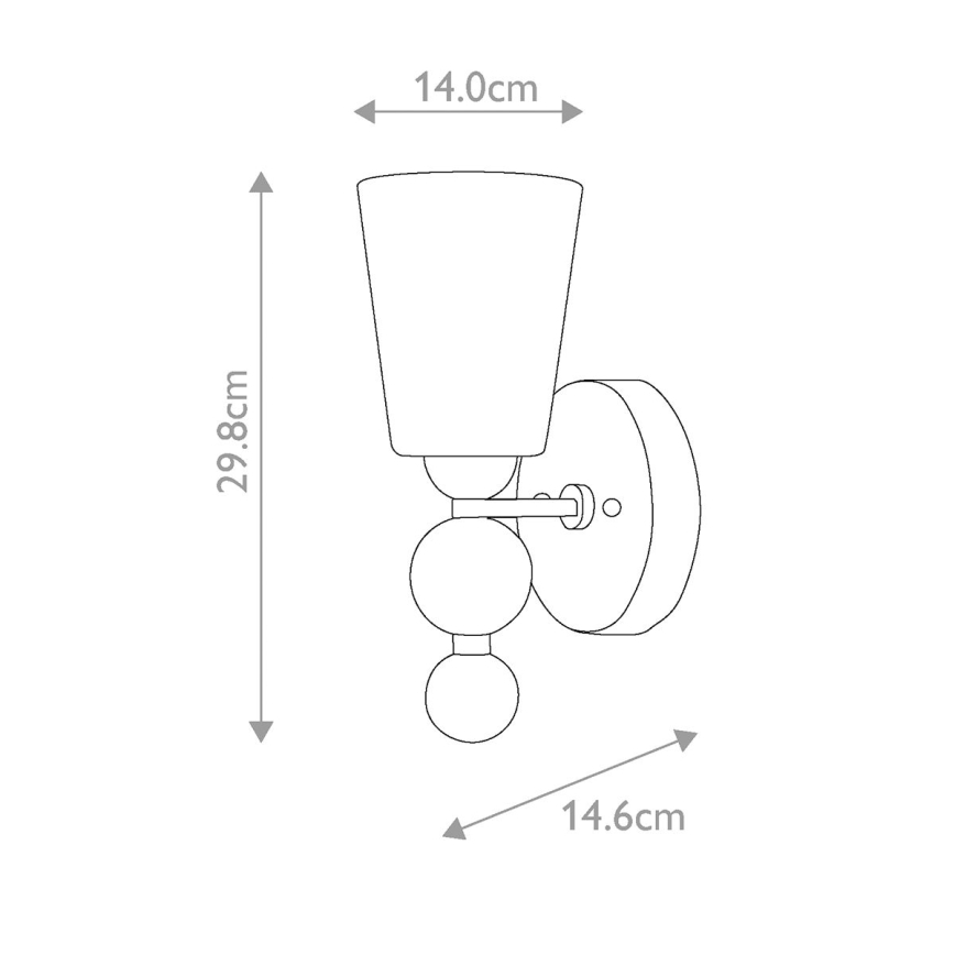 Hinkley - Vägglampa ZELDA 1xE27/60W/230V mässing