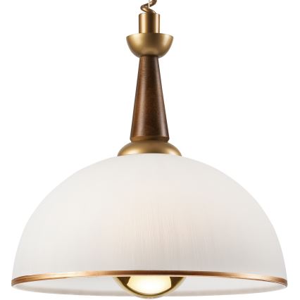 Höj- och sänkbar ljuskrona CHIARA 1xE27/60W/230V brun/bok