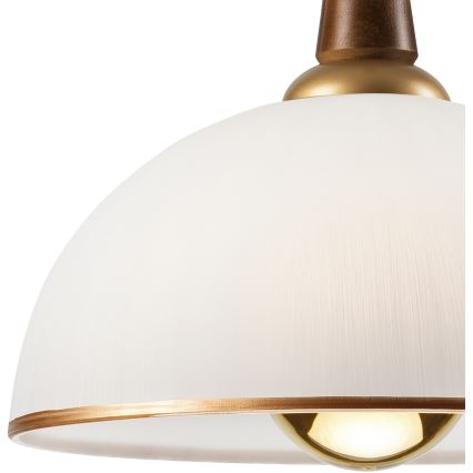 Höj- och sänkbar ljuskrona CHIARA 1xE27/60W/230V brun/bok