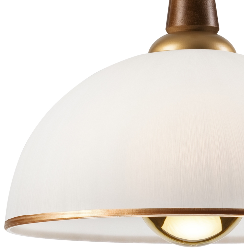 Höj- och sänkbar ljuskrona CHIARA 1xE27/60W/230V brun/bok