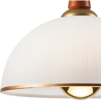 Höj- och sänkbar ljuskrona CHIARA 1xE27/60W/230V mörkbrun/bok