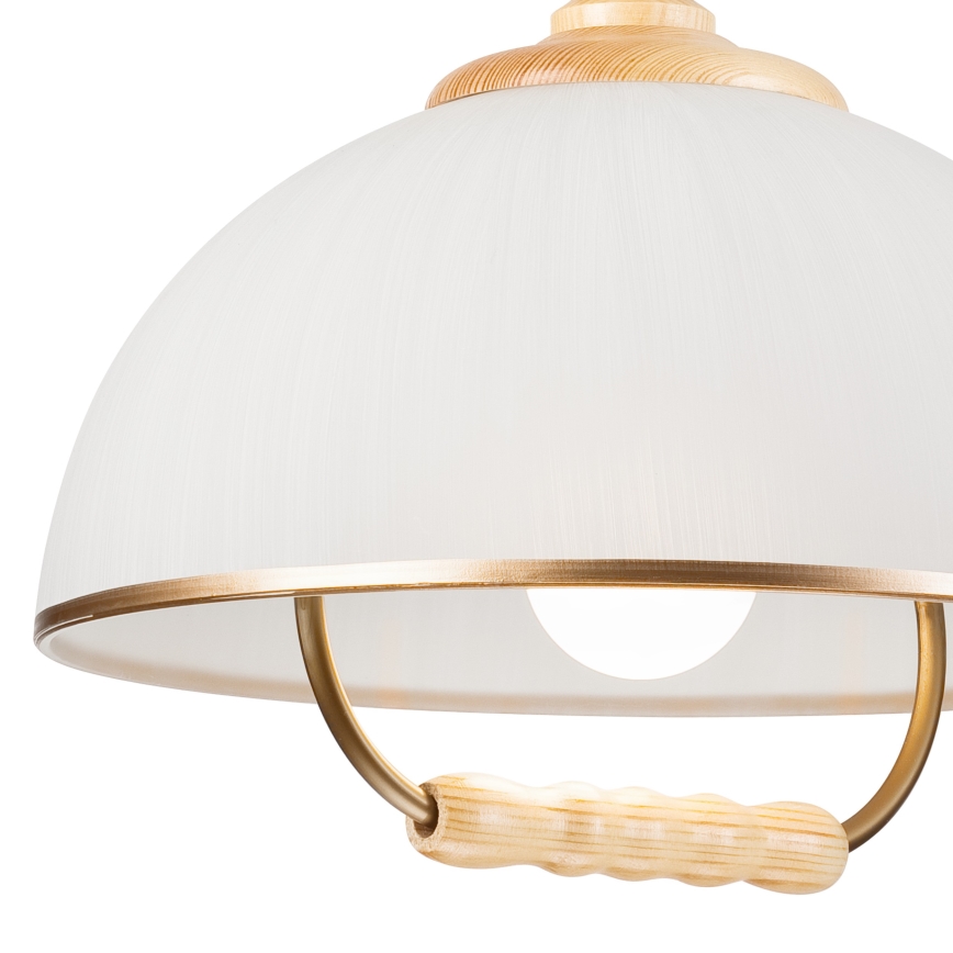 Höj- och sänkbar ljuskrona RAMONA 1xE27/60W/230V beige/ljusbrun/tall