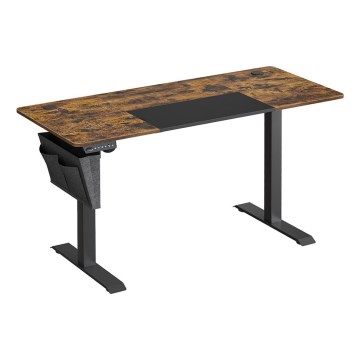Höj- och sänkbart skrivbord SOLEA-X brun/svart