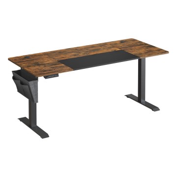 Höj- och sänkbart skrivbord SOLEA-X brun/svart