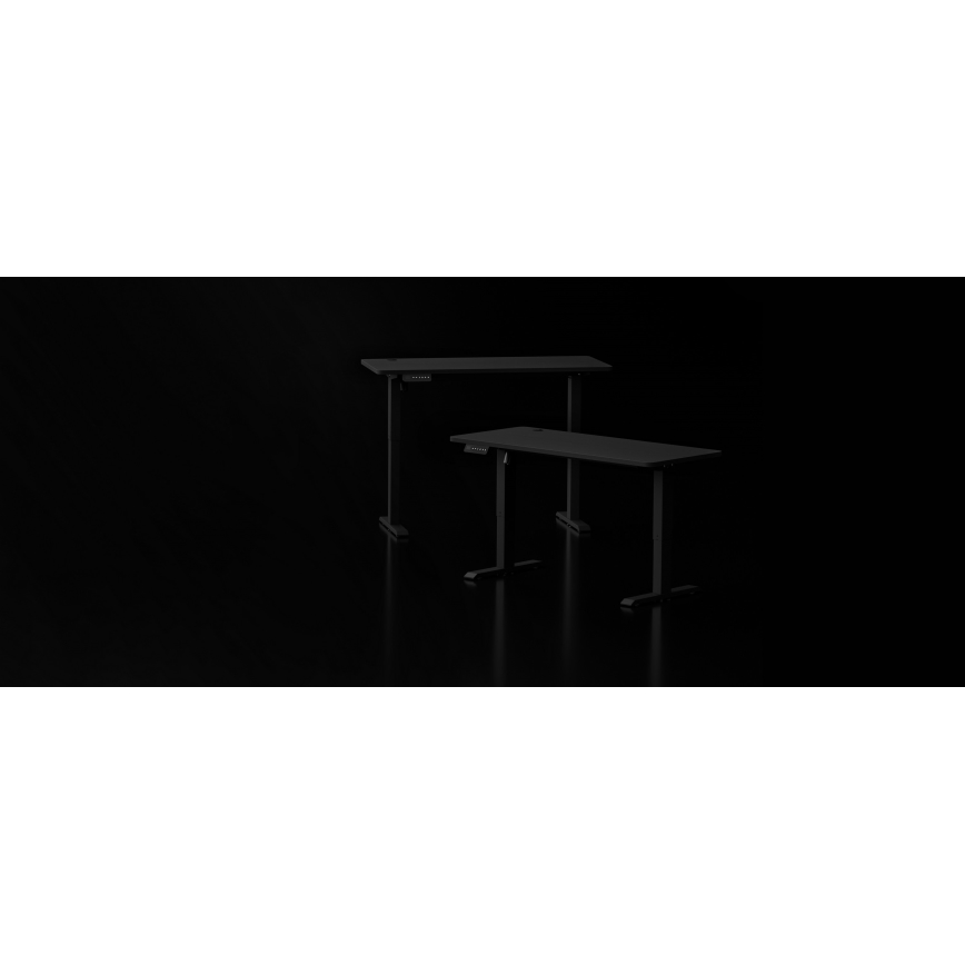 Höjdjusterbar skrivbord LEVANO 140x60 cm svart