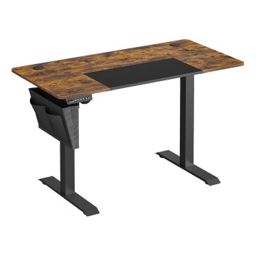 Höjdjusterbart skrivbord SOLEA-X brun/svart