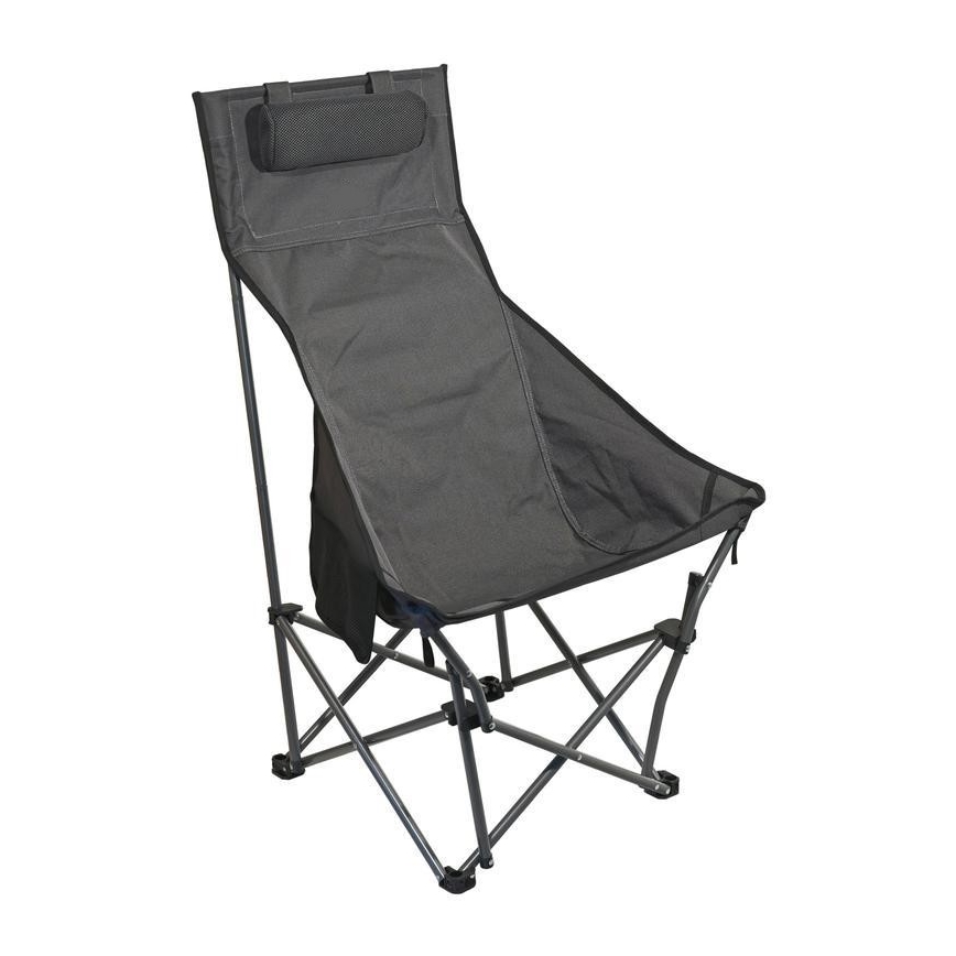 Hopfällbar campingstol grå