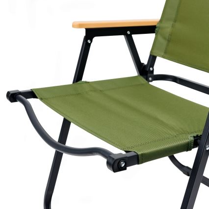 Hopfällbar campingstol grön
