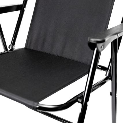 Hopfällbar campingstol svart