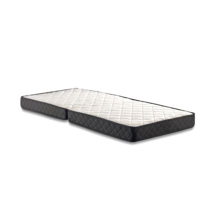 Hopfällbar enkelsäng i metall HERON 90x204 cm, vit, maxbelastning 120 kg