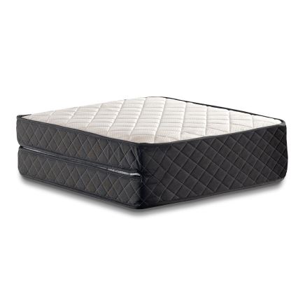 Hopfällbar enkelsäng i metall HERON 90x204 cm, vit, maxbelastning 120 kg
