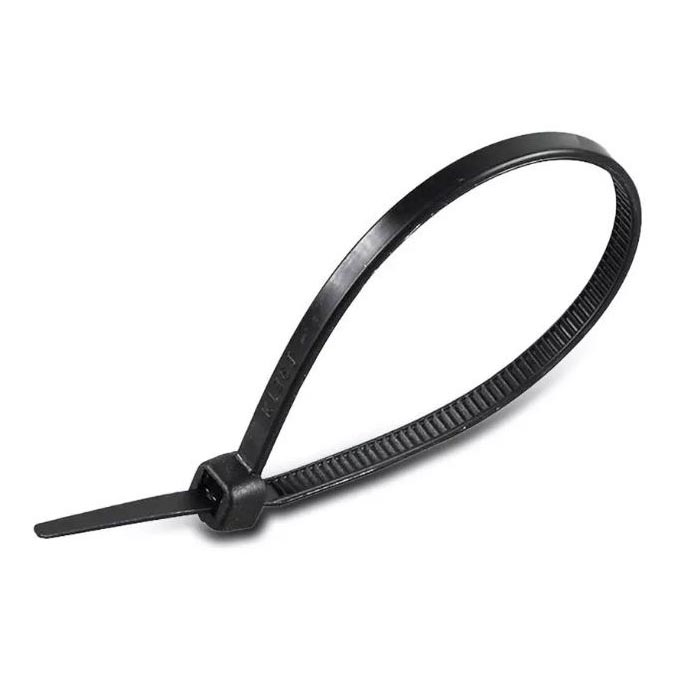 Hopfällbara plastband 2,5x100mm 100st svart