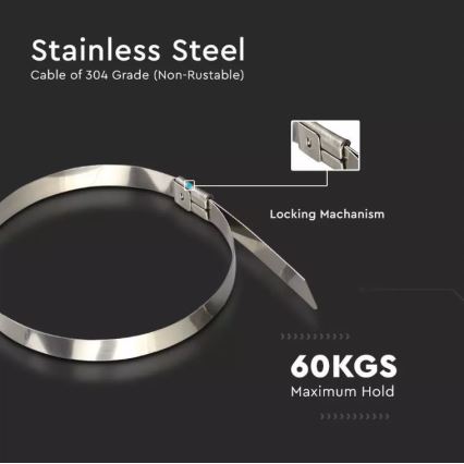 Hopfällbara stålband 4,6x250mm 100st stål