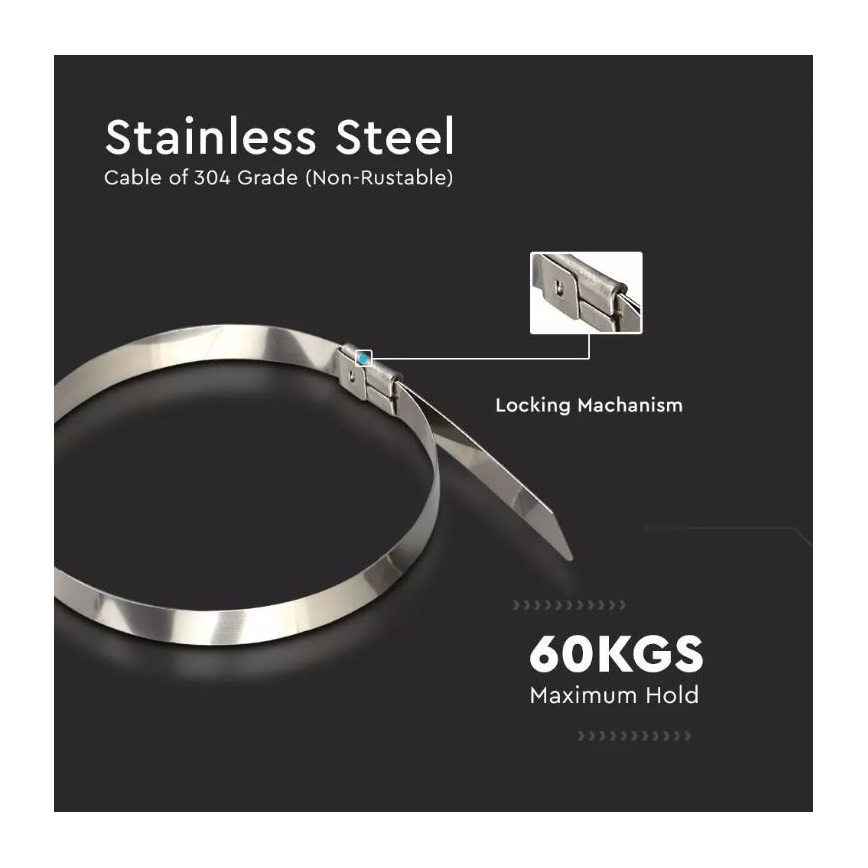 Hopfällbara stålband 4,6x250mm 100st stål
