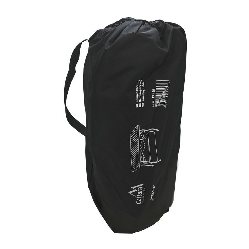 Hopfällbart campingbord 118x70 cm antracit
