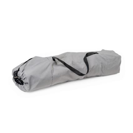 Hopfällbart campingbord + stol grå/blå