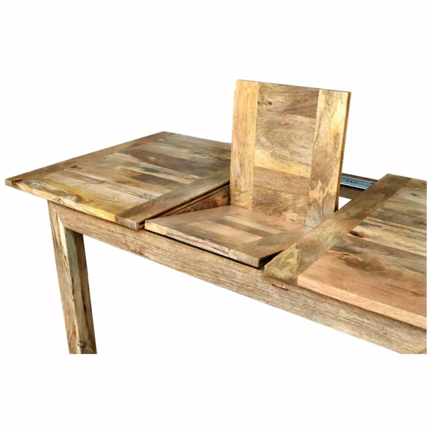 Hopfällbart matbord HINA 180x90 cm massivt trä/mangoträd