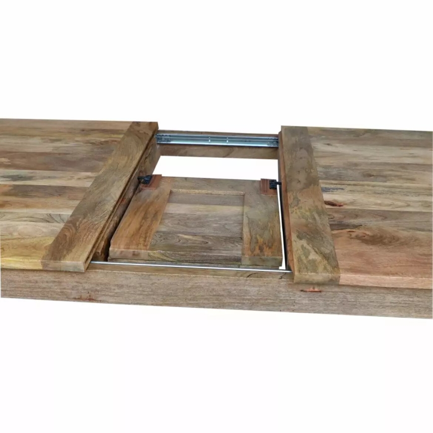 Hopfällbart matbord HINA 180x90 cm massivt trä/mangoträd