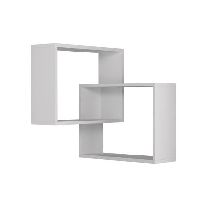 Hörn vägghylla RING 68x68 cm vit