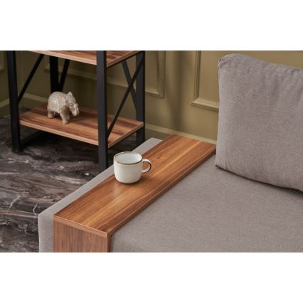 Hörnfåtölj TULA, beige, höger