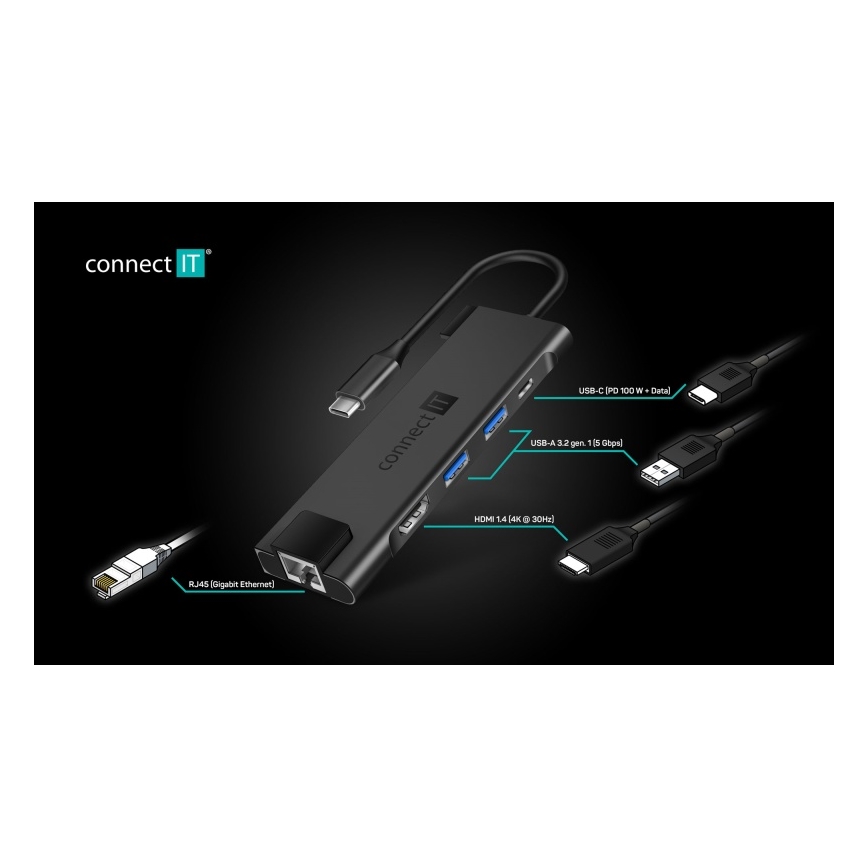 CONNECT IT CHU-8020-AN - USB-C hub 05.01.2001
