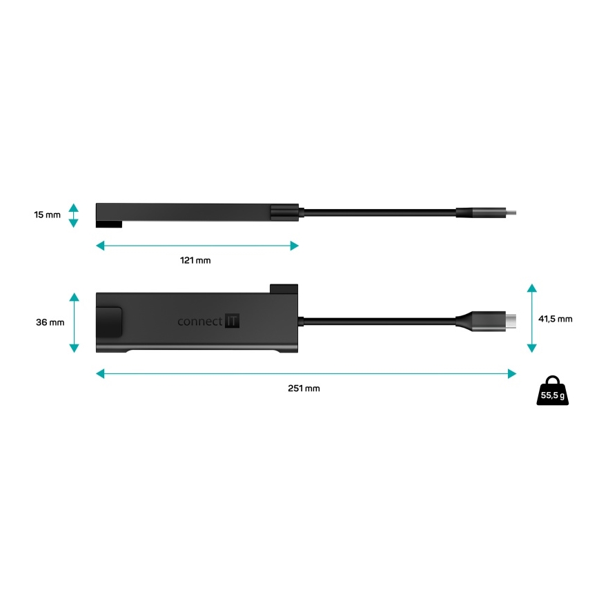 CONNECT IT CHU-8020-AN - USB-C hub 05.01.2001